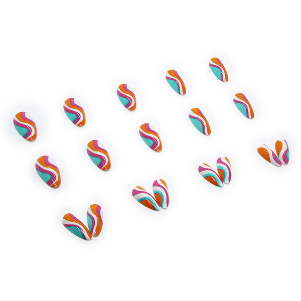 12 Sizes-24 Pcs Press On Nails W106