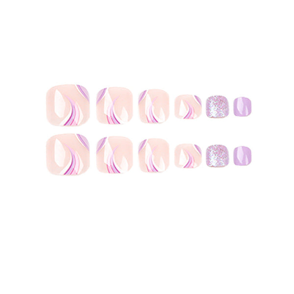 Press On Toe nails Set 24pcs/set JP1635