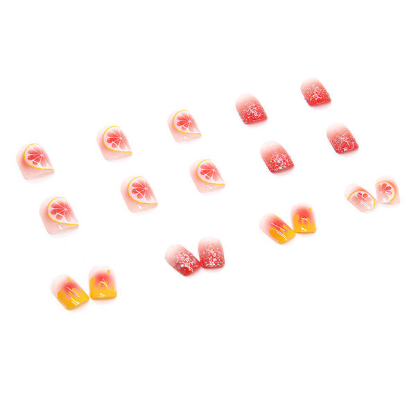 12 Sizes-24 Pcs Press On Nails R507