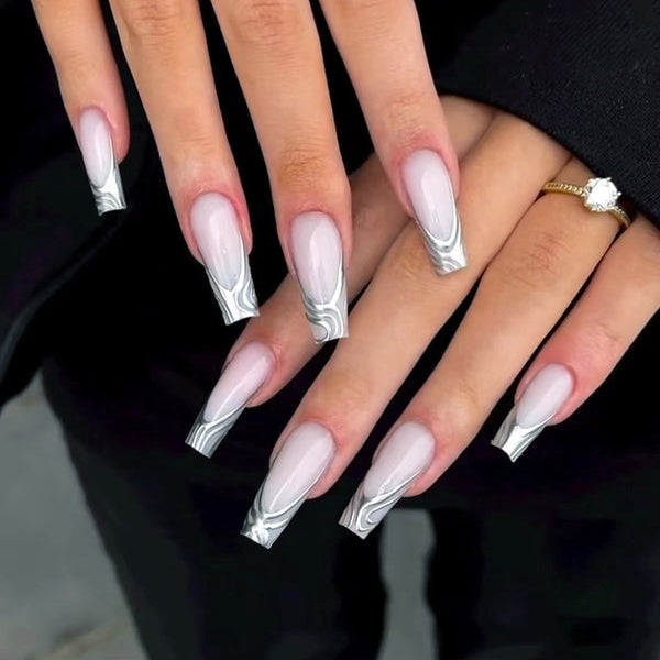 12 Sizes-24 Pcs Press On Nails W658