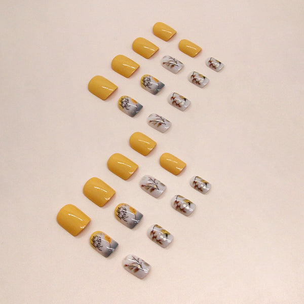 12 Sizes-24 Pcs Press On Nails W1478