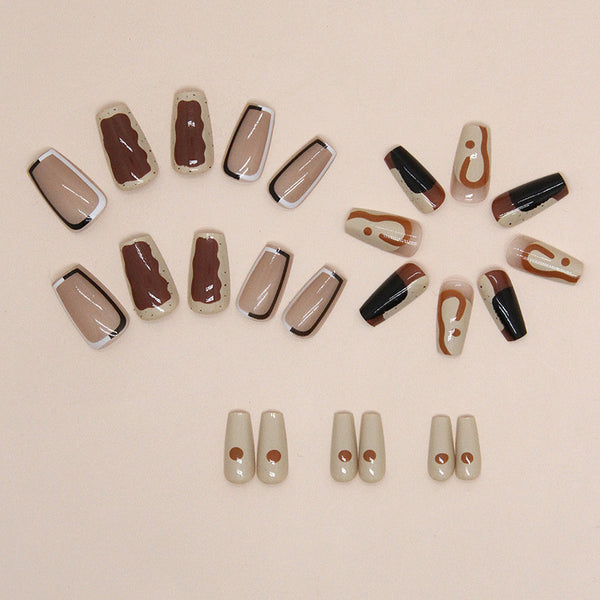 12 Sizes-24 Pcs Press On Nails R811