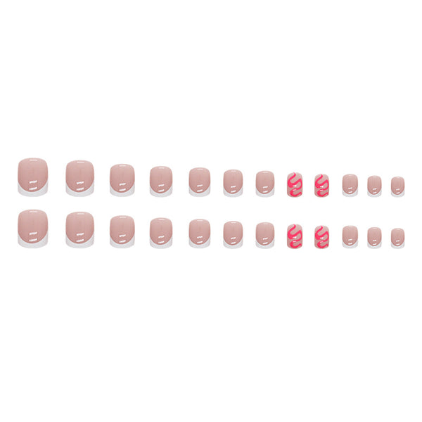12 Sizes-24 Pcs Press On Nails W1161