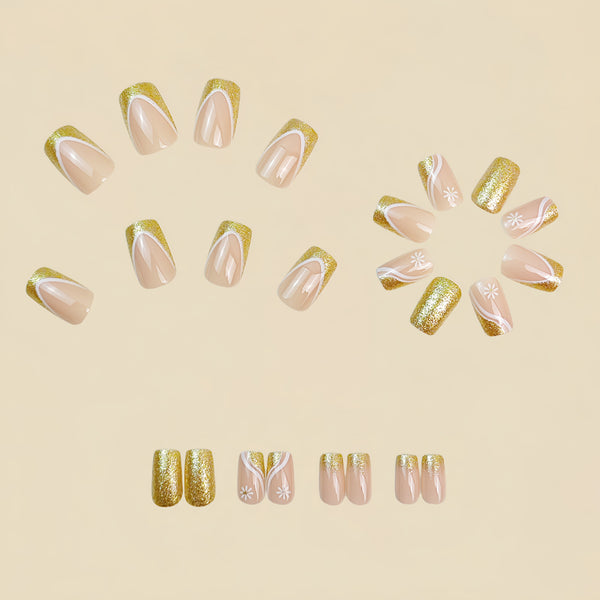 12 Sizes-24 Pcs Press On Nails Y769