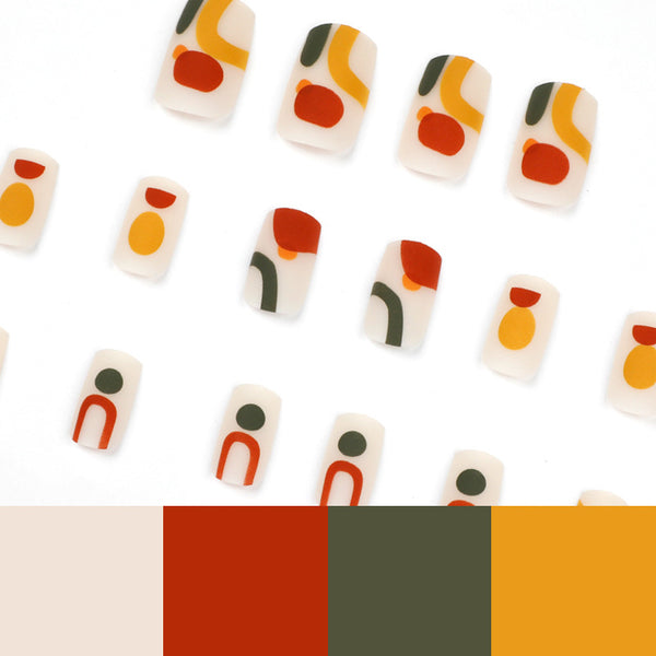 12 Sizes-24 Pcs Press On Nails JP1611