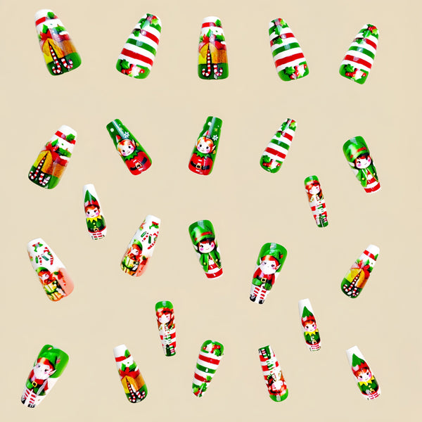 12 Sizes-24 Pcs Press On Nails Y422