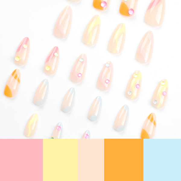 12 Sizes-24 Pcs Press On Nails JP2989