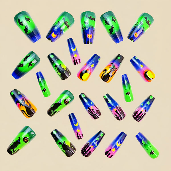 12 Sizes-24 Pcs Press On Nails Y1021