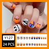12 Sizes-24 Pcs Press On Nails Y127
