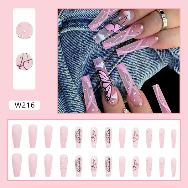 12 Sizes-24 Pcs Press On Nails W202