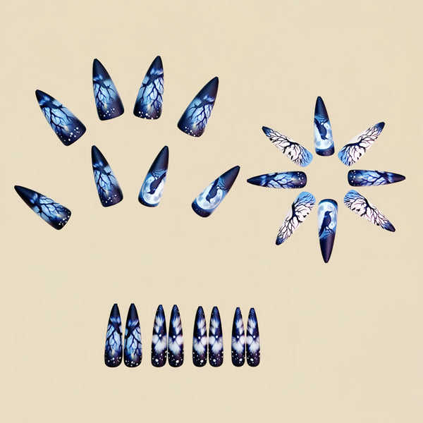 12 Sizes-24 Pcs Press On Nails Y926