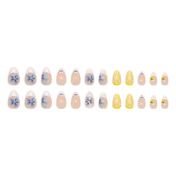 12 Sizes-24 Pcs Press On Nails Z1087