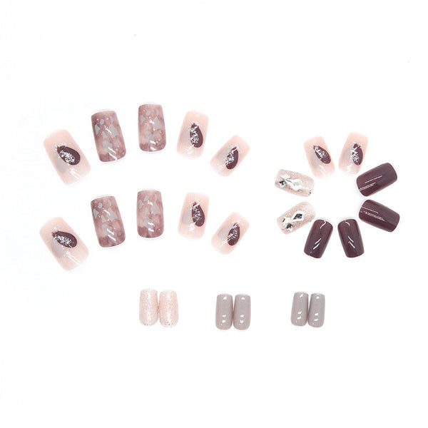 12 Sizes-24 Pcs Press On Nails Z490