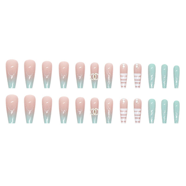 12 Sizes-24 Pcs Press On Nails Z465