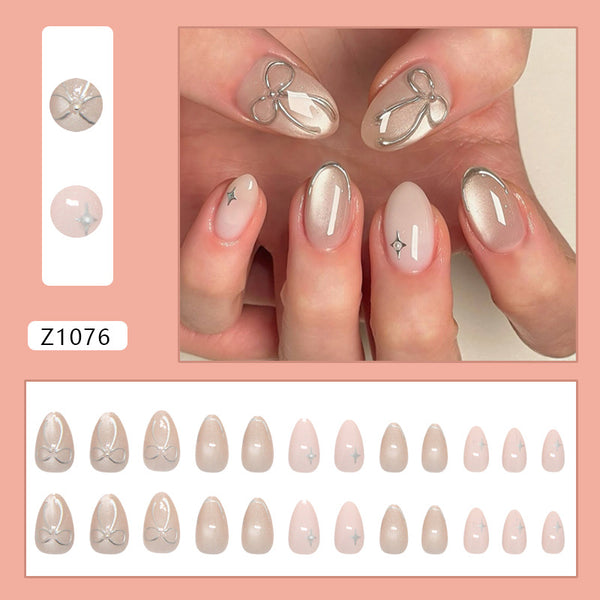 12 Sizes-24 Pcs Press On Nails Z1076