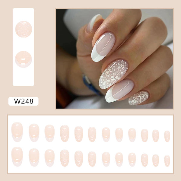 12 Sizes-24 Pcs Press On Nails W248
