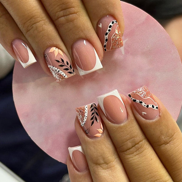 12 Sizes-24 Pcs Press On Nails W361