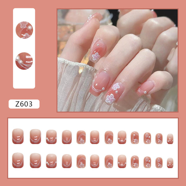 12 Sizes-24 Pcs Press On Nails Z603