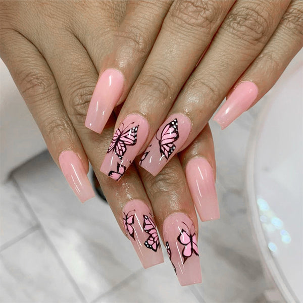 12 Sizes-24 Pcs Press On Nails JP1514