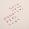 12 Sizes-24 Pcs Press On Nails R726