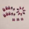 12 Sizes-24 Pcs Press On Nails W1252