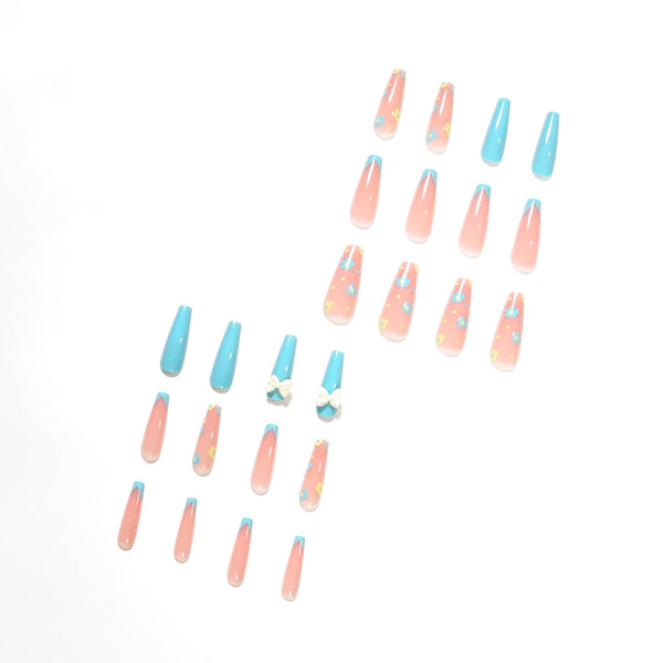 12 Sizes-24 Pcs Press On Nails JP1391