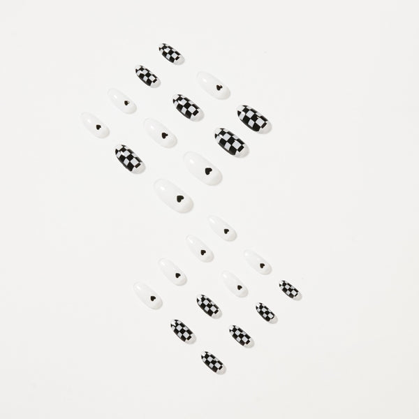 12 Sizes-24 Pcs Press On Nails JP1362
