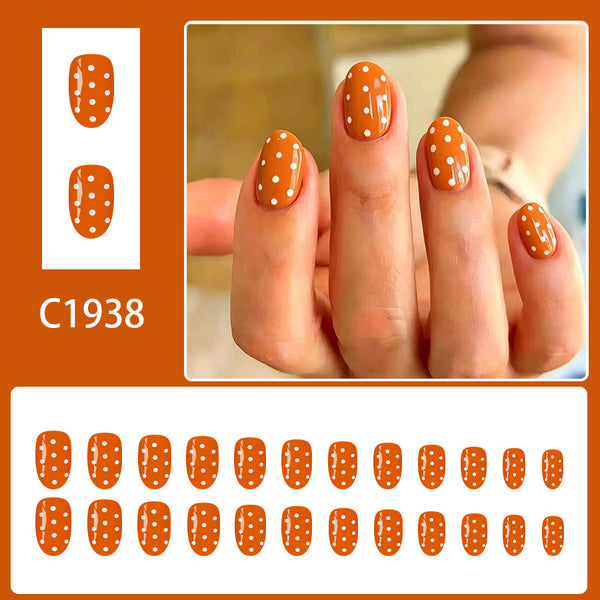 12 Sizes-24 Pcs Press On Nails C1938