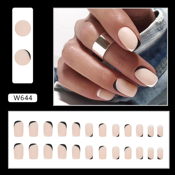 12 Sizes-24 Pcs Press On Nails W644