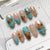 12 Sizes-24 Pcs Press On Nails W1814