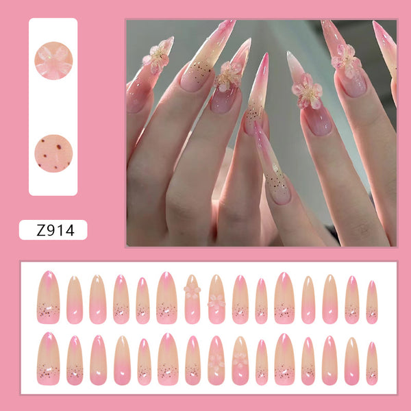 12 Sizes-24 Pcs Press On Nails Z914