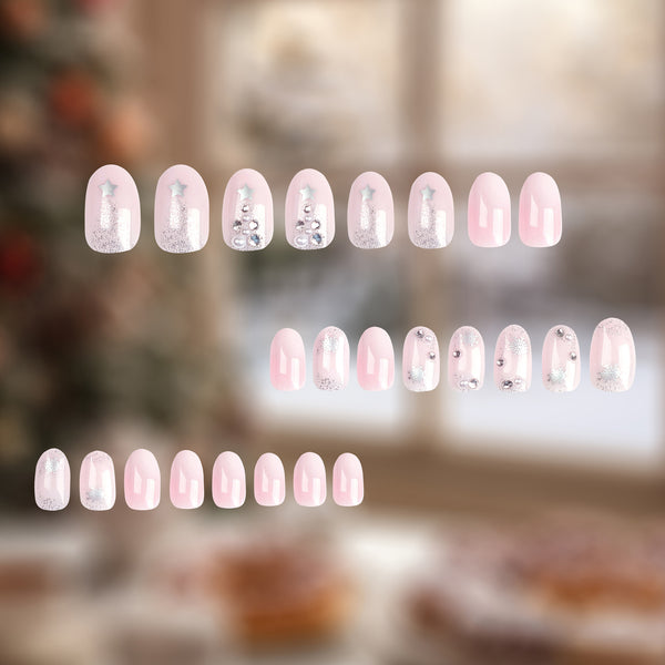 12 Sizes-24 Pcs Press On Nails JP2695