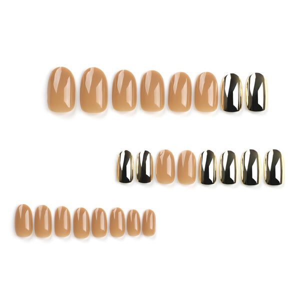 12 Sizes-24 Pcs Press On Nails JP3131