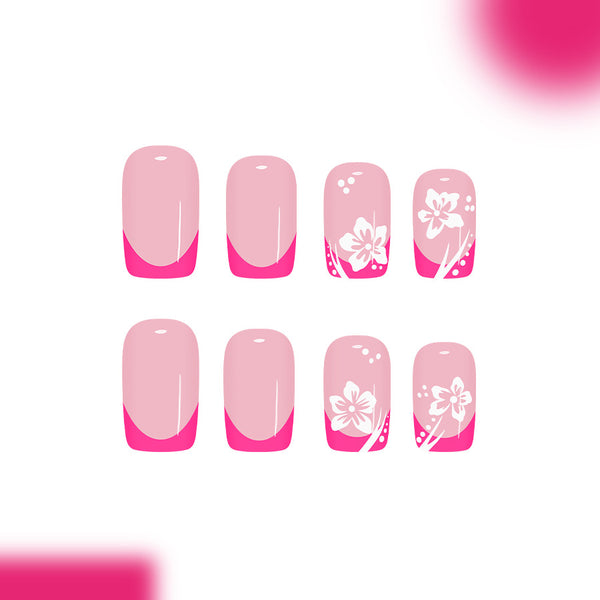 12 Sizes-24 Pcs Press On Nails C1330