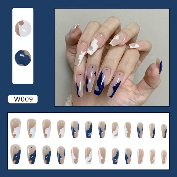 12 Sizes-24 Pcs Press On Nails W009