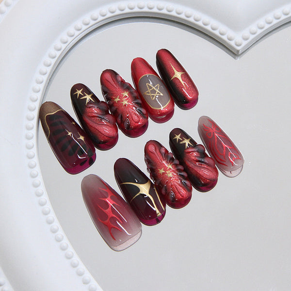 12 Sizes-24 Pcs Press On Nails W2027