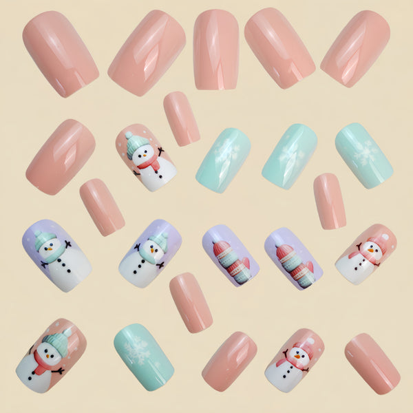 12 Sizes-24 Pcs Press On Nails Y1223