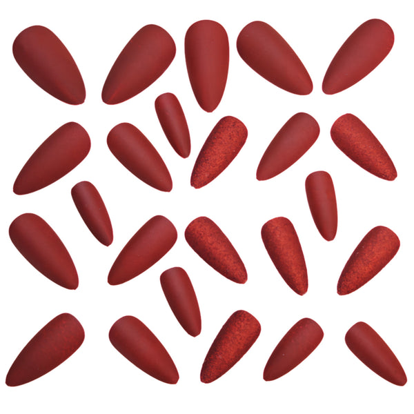 12 Sizes-24 Pcs Press On Nails Y1207