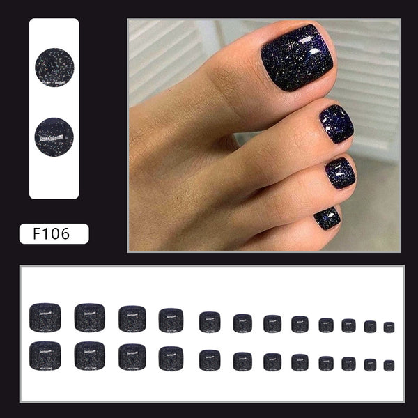 12 Sizes-24 Pcs Press On Nails F106