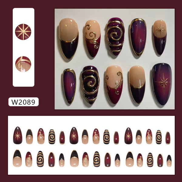 30 Pcs Press On Nails W2089