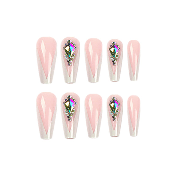 12 Sizes-24 Pcs Press On Nails JP1725