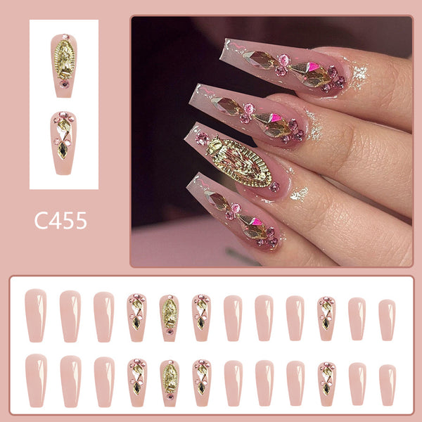 12 Sizes-24 PcsPress On Nails C455