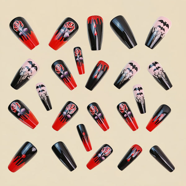 12 Sizes-24 Pcs Press On Nails Y890