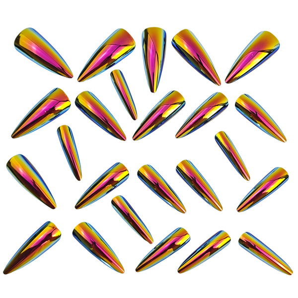 12 Sizes-24 Pcs Press On Nails Y1070