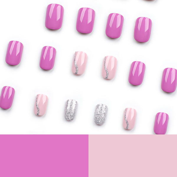 12 Sizes-24 Pcs Press On Nails JP2910