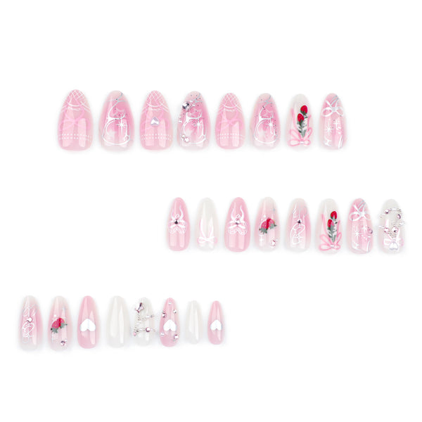 12 Sizes-24 Pcs Press On Nails JP3404