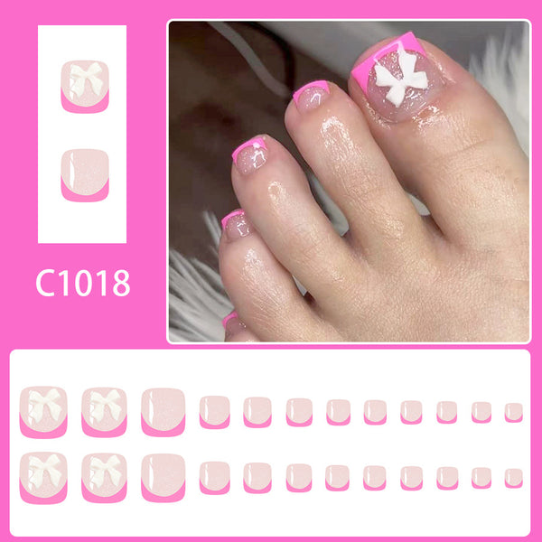 12 Sizes-24 Pcs Press On Nails C1018