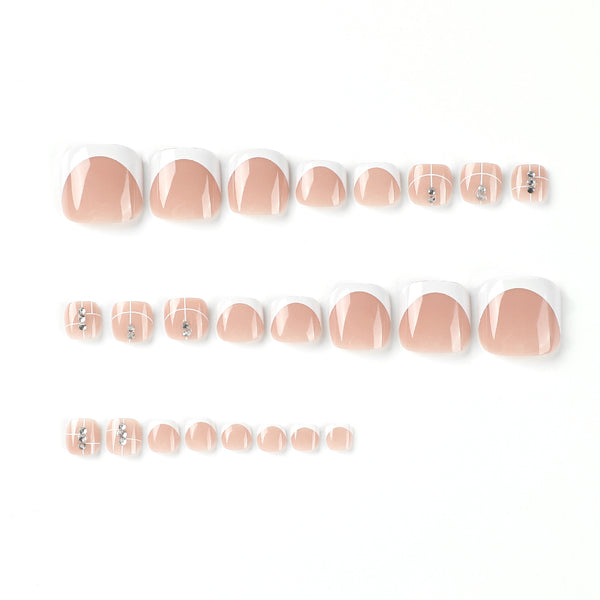 12 Sizes-24 Pcs Press On Nails JP2438
