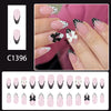 12 Sizes-24 Pcs Press On Nails C1396