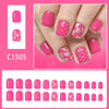 12 Sizes-24 Pcs Press On Nails C1505